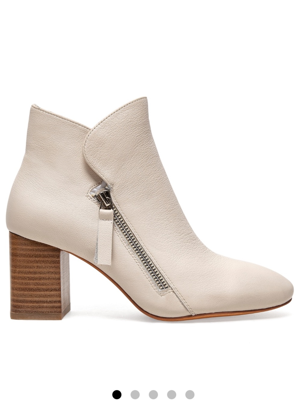 Silent D Skella Oatmilk Leather Boots - Size 36 (Women’s 6)
